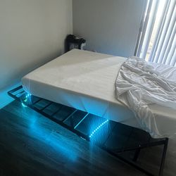 New Black Bed Frame With LED