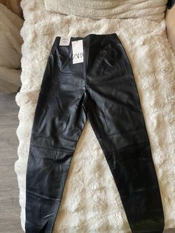 Zara Black Faux Leather Leggings NWT