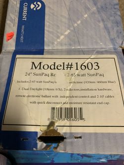 Current sunpaq aquatic light system.