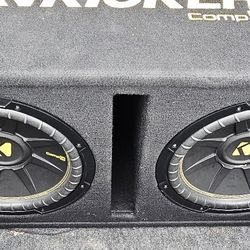 12" Kicker Subwoofers Comp C  And Kicker Cxa800.1  Amp 