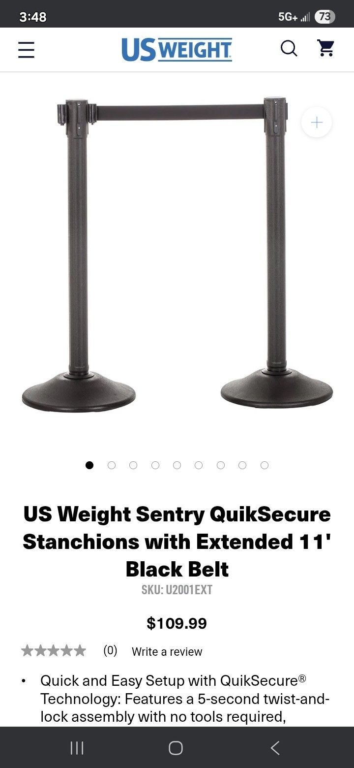 Us Weight Crowd Control 11' Rental Party Sales