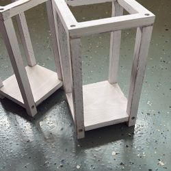 White Rustic Candle Holder For Center Piece 