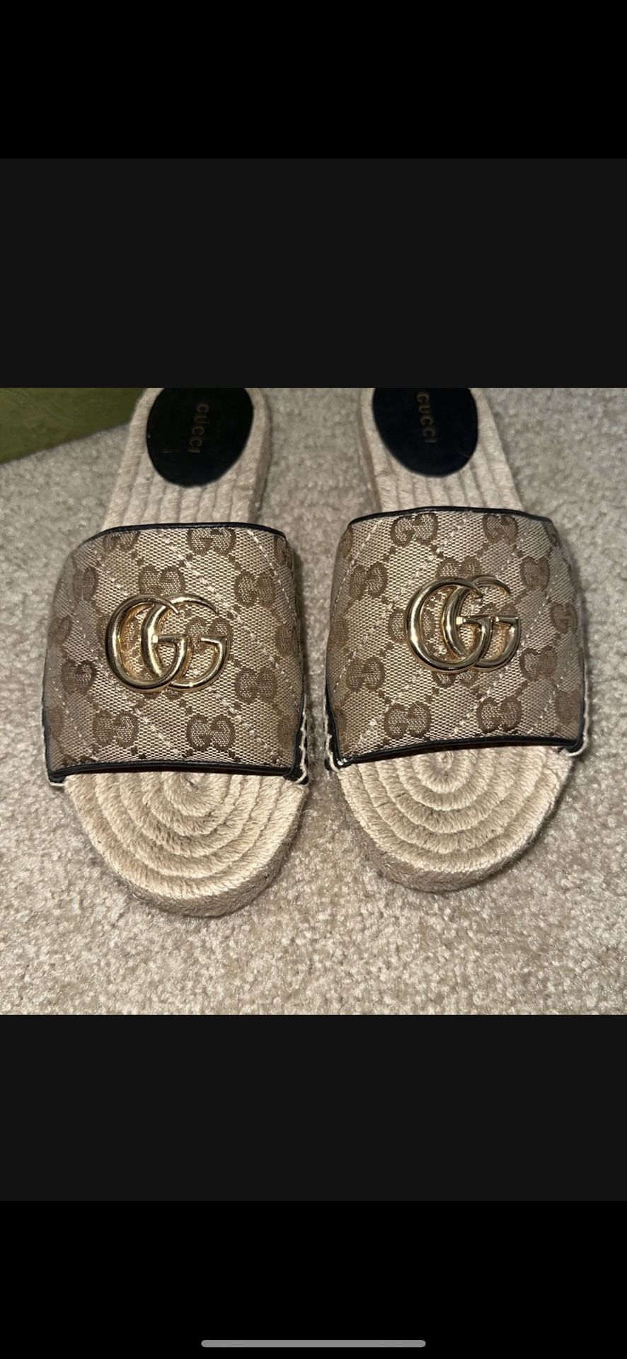 Women's GG Sandals Size 37 Or 6.5 US