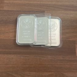 3 Sunshine Minting 1 Oz Bars