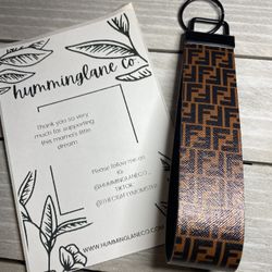 Designer Brand Key fob Keychain Lanyard