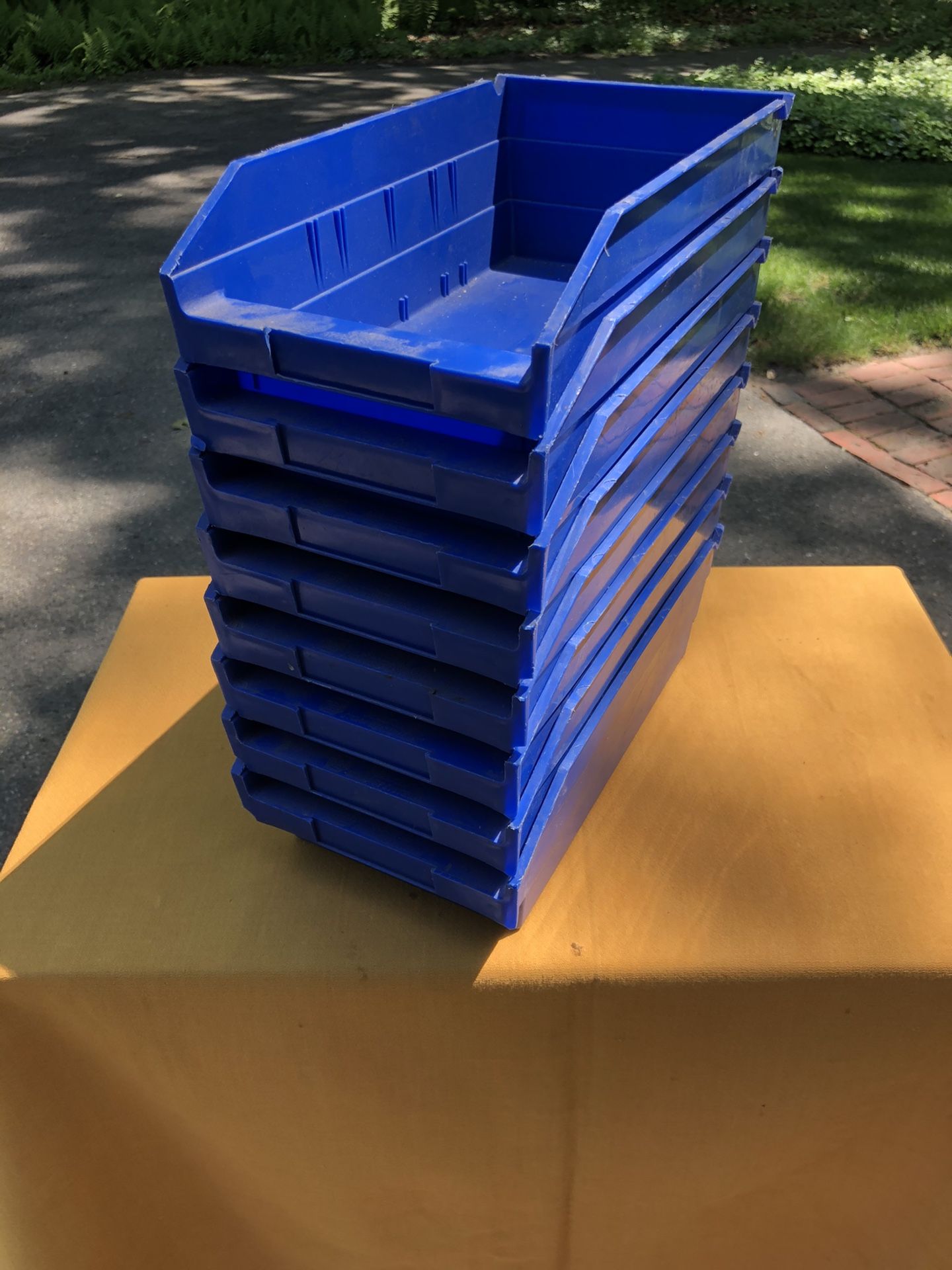 8 Plastic Organizer Shelf Bins