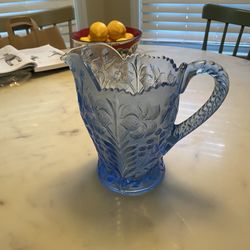 Blue Glass Pitcher