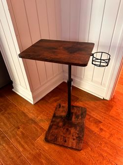 TV Tray Table, 360° Swivel Height Adjustable TV Trays