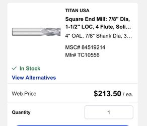 7/8 Endmill
