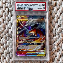Pokemon PSA 10 Reshiram & Charizard GX #20