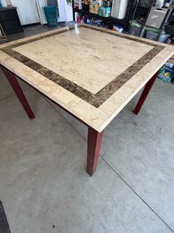 Square marble table