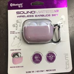 SOUNDMATES V2 BLUETOOTH WIRELESS EARBUDS SET PROTECTIVE SILICONE SLEE 