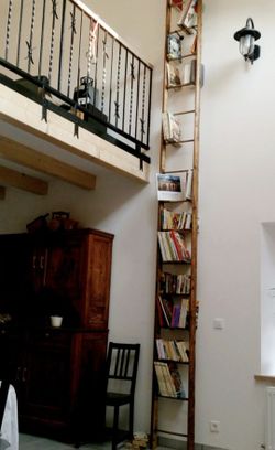 12ft Vintage Wood Ladder For Decor 