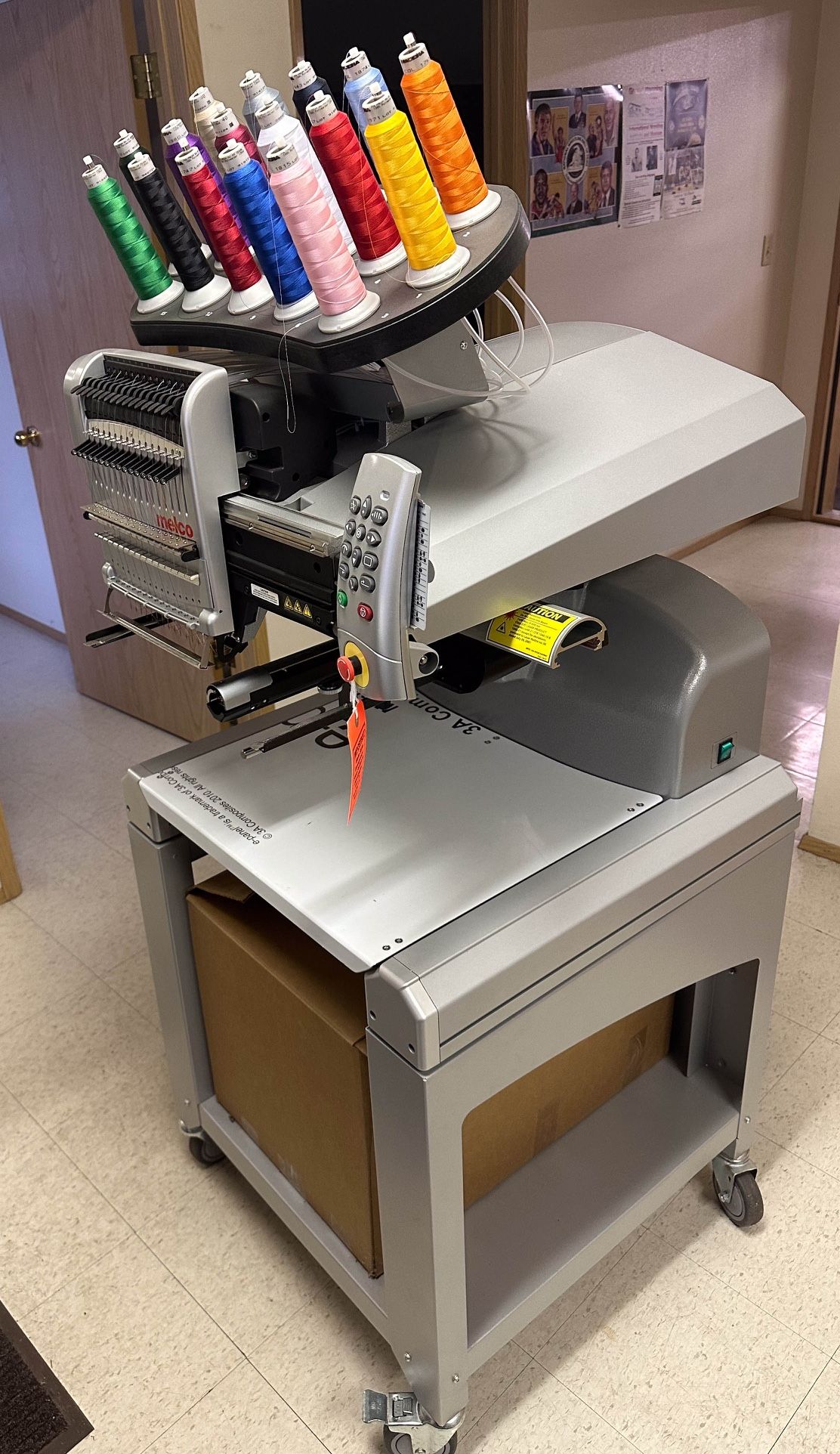 Used Melco emt16x Commercial Embroidery Machine Plus LOTS of accessori (Lakewood)