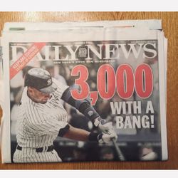 N Y Daily News Jul 10,2011 Newspaper Derek Jeter 3000 Hits Complete With Ads NOS