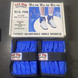 All Pro 10LB weight adjustable ankle weights