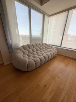 Light Gray Bubble Sofa 3-Seater | Honeycomb Mesh