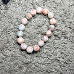 12mm Bead . Adult/Unisex Stretch Bracelet.