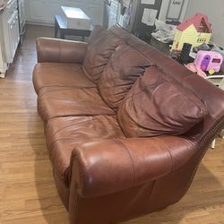 Nice Brown Leather Couch 
