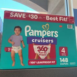 Pampers Cruisers Size 4 (148 Count)