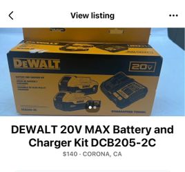 Dewalt 20 max Battery & charger kit