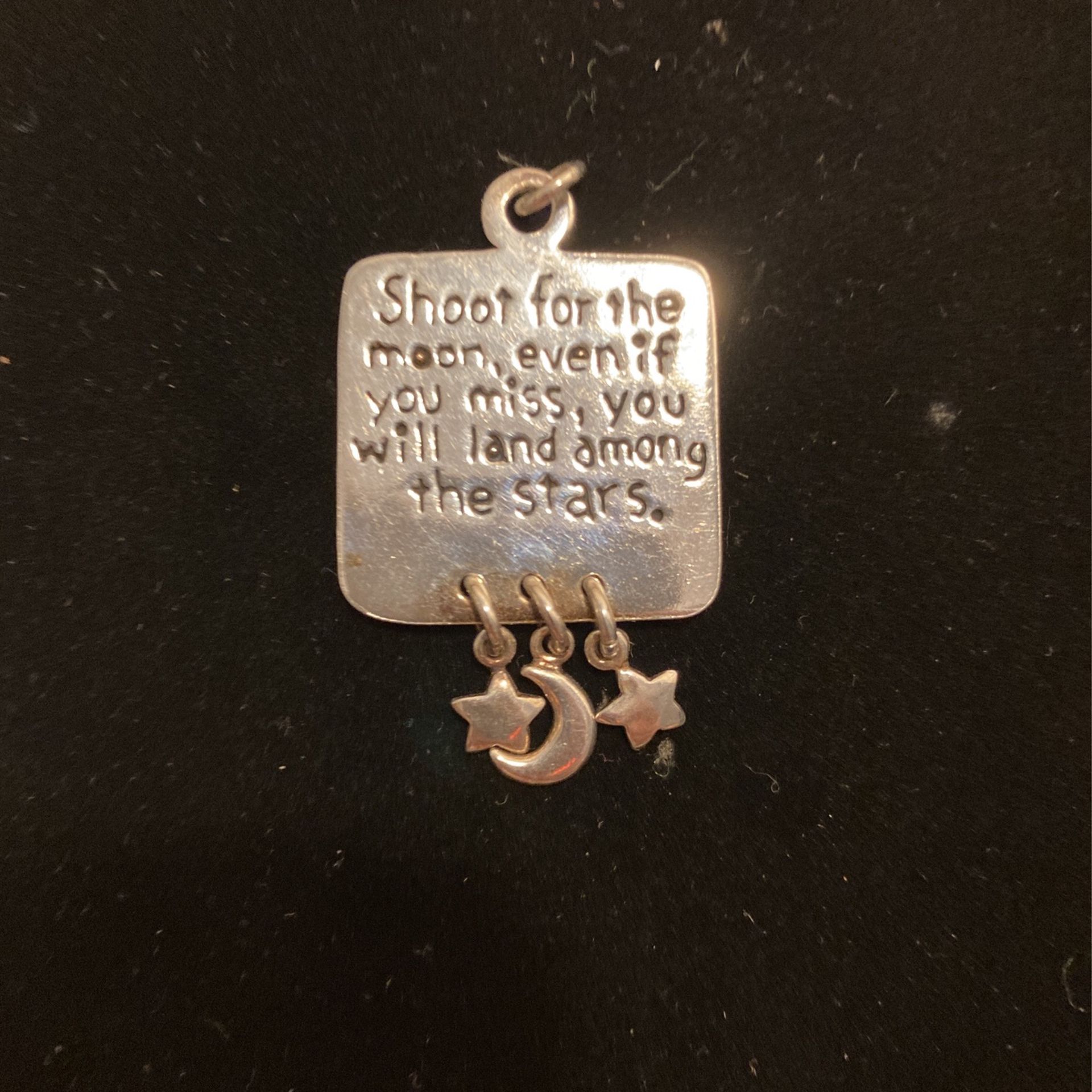Vintage Sterling Pendant - Shoot For The Stars W/charms - Very Cute Item! #artssoflo