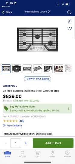 Whirlpool Cooktop