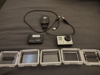 GoPro Hero 3+ with LCD screen attachment and remote control