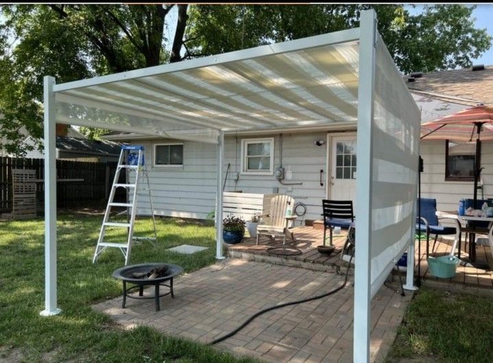 Brand New White Pergola Metal