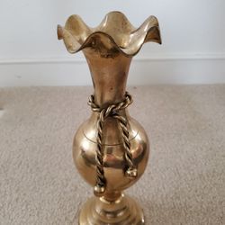 10 Inch Tall Brass Vase