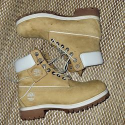 Timberland White/Tan Combat Boots