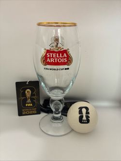 World Cup Stella Artois Beer Glass, Fan ID, Towel, Mini-Soccer Ball