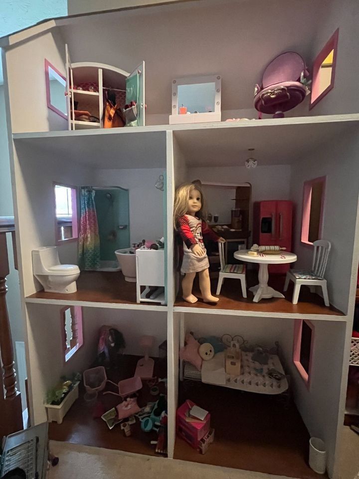 American Girl Dollhouse and Doll and Tons of Accessories