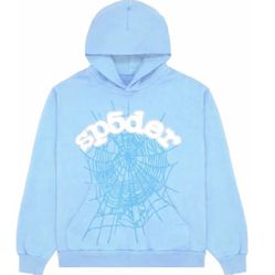 Baby Blue Sp5ider hoodie Size S (NOT MY PICTURES DM AND I WILL SEND SOME)