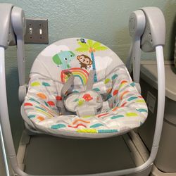 Bright Starts Playful Paradise Portable Compact Baby Swing