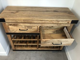 Rustic Solid wood 30 bottle wine cabinet