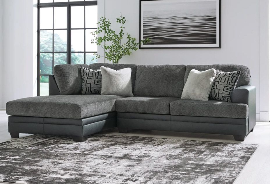 Modern Grey Sectional with Matching Pillows – Great Deal Wholesale Prices