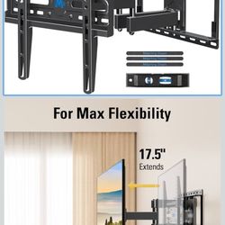 Mounting Dream TV Wall Mount for 32-65 Inch Television,Mount with Swivel and Tilt, Full Motion Bracket with Articulating Dual Arms, Fits 16inch Studs,