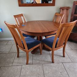 Solid Cherry Wood Dining Table And Chairs