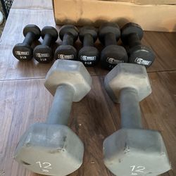 2-12lb Neoprene Dumbbell Set 44lbs