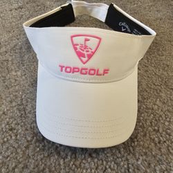 white Callaway Topgolf visor