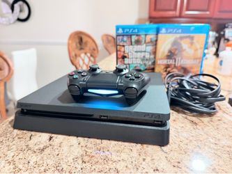 Ps4 slim bundle con 2 juegos  y buenos físicos un control y los cables
