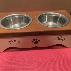 Pet Food Bowls + Stand Cat/ Small Dog 