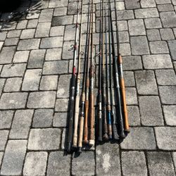 Eleven Fishing Poles For $77 For All Or $10 Each 