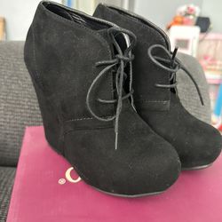 Wedge booties