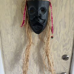 Hand Carved Wooden Mask from Colombia