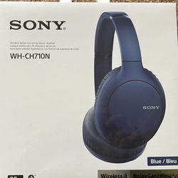 Sony WH-CH710N Blue Wireless  + Case