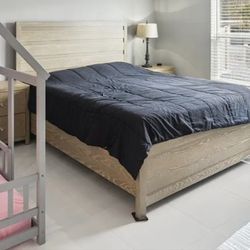 Bed frame, dashboard and nightstand