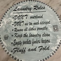 Laundry Hand Made Wall Decor