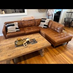 Joybird Leather Sectional 